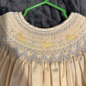Yellow 4t smocked duck dress